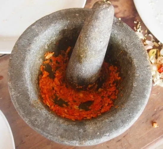 Cambodian food curry paste