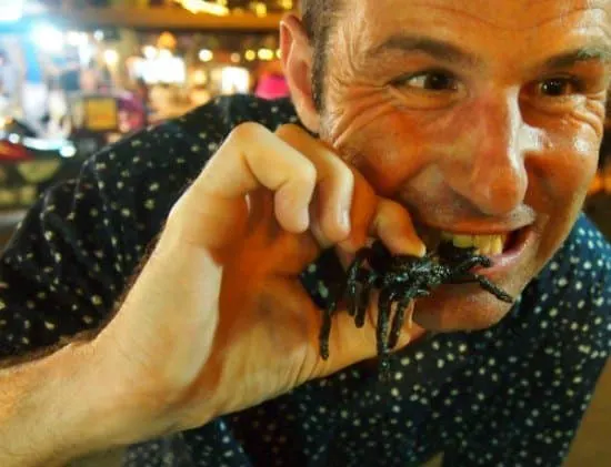 Deep fried tarantulas.Night Market Siem Reap