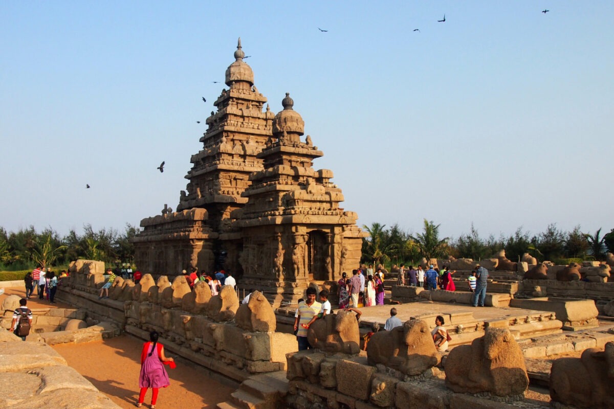 The famous shore temple in Mahabalipuram Tamil Nadu