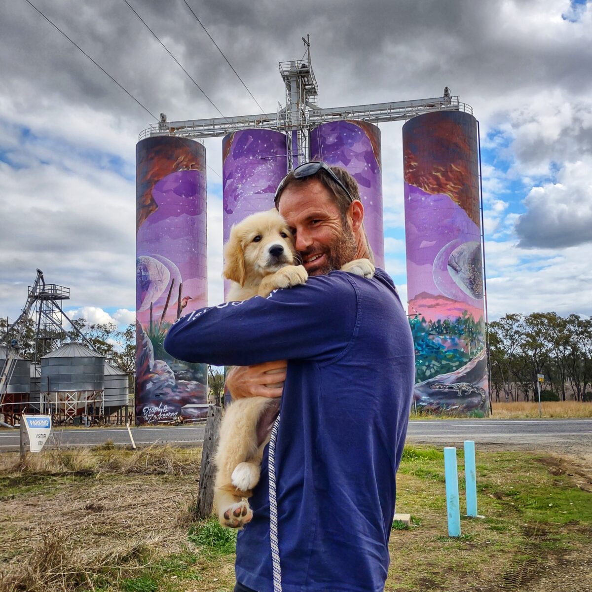 James Long with dog