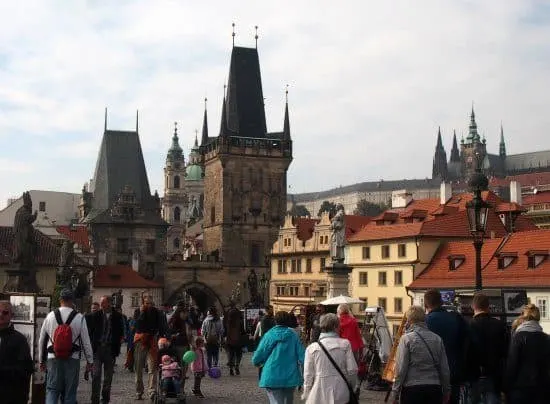 Prague with kids crowds