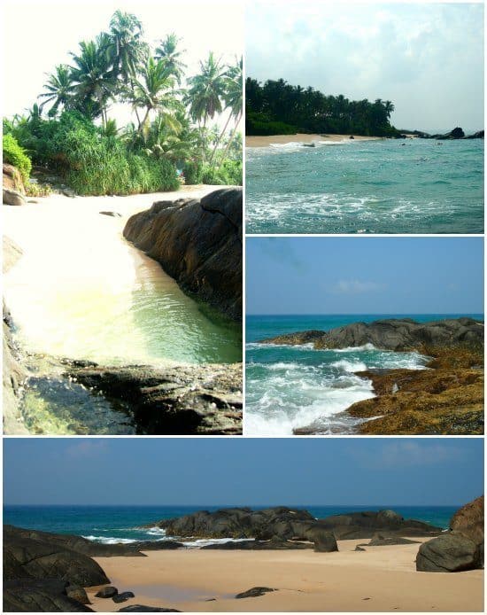 Secluded beach Ambalangoda Balapitya sri Lanka