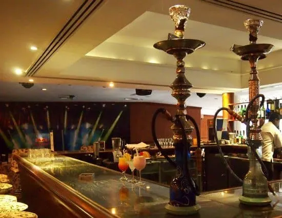 Shisha pipes and bar at Eden Resort and Spa Beruwela