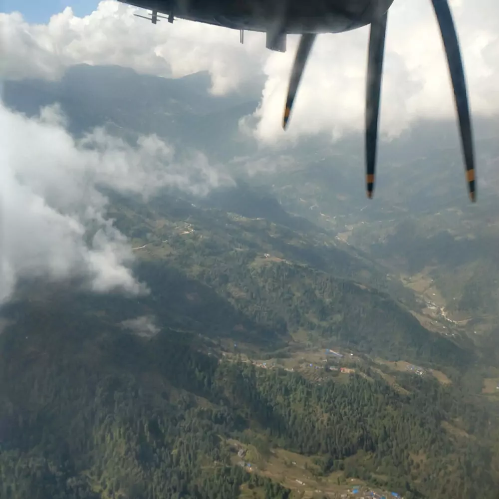 Kathmandu to Lukla flight views from the plane