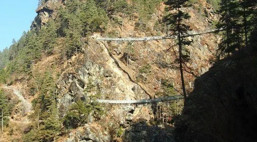 Bridge from the movie Everest on Everest Base Camp Trek