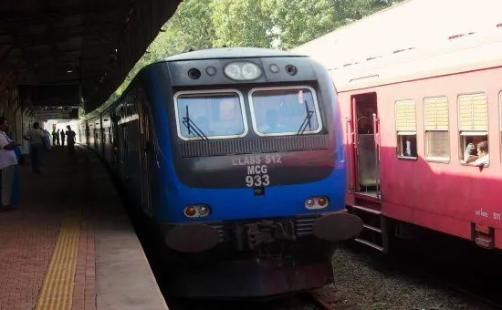 Getting to Jaffna by train. This is the luxury blue train