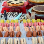 Food on sale at Greenwich Market London. Delicious cakes.