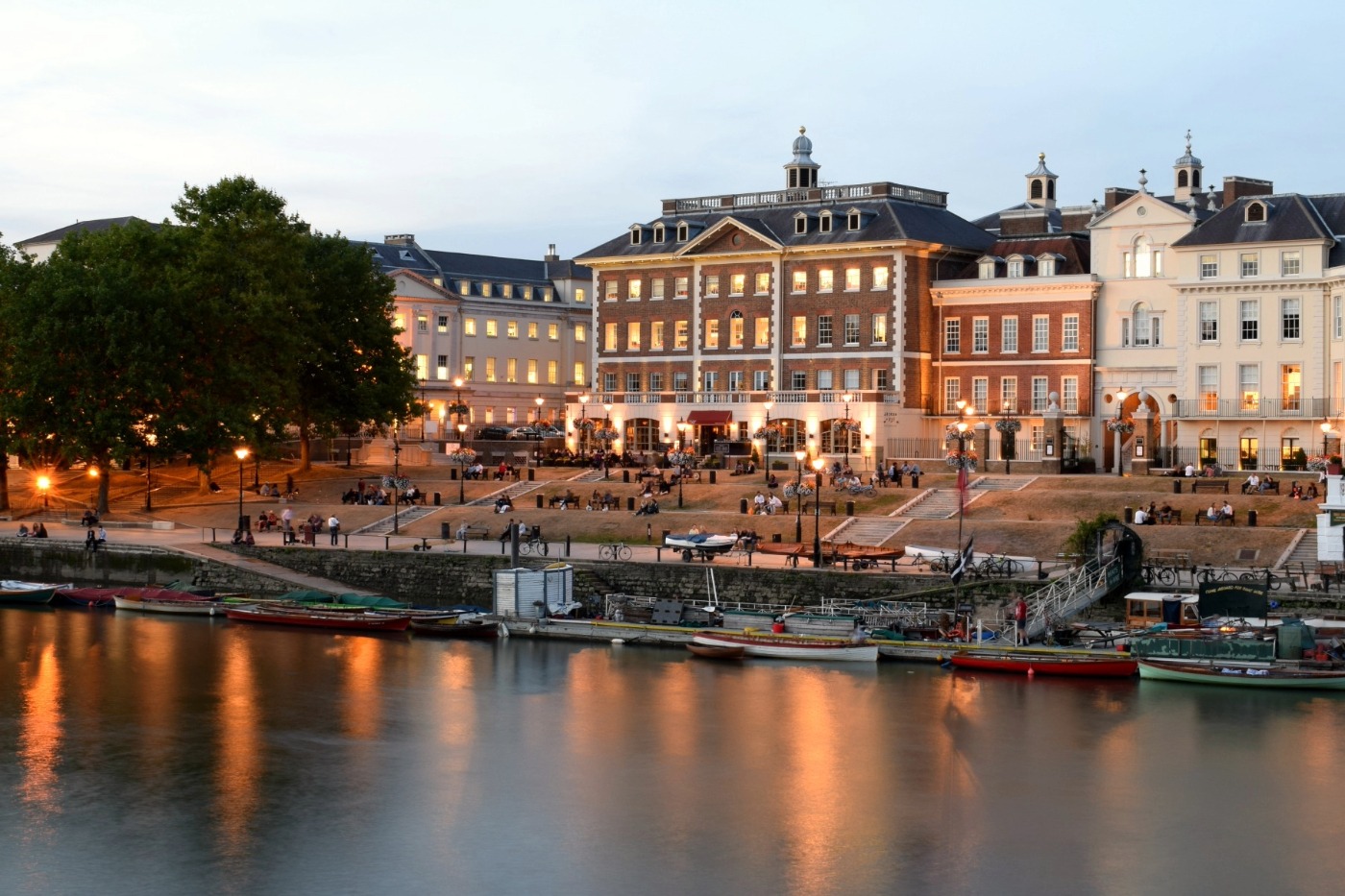 Richmond. Sunset on the river Thames in London