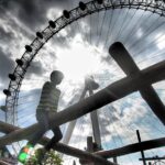 family at playground in London UK