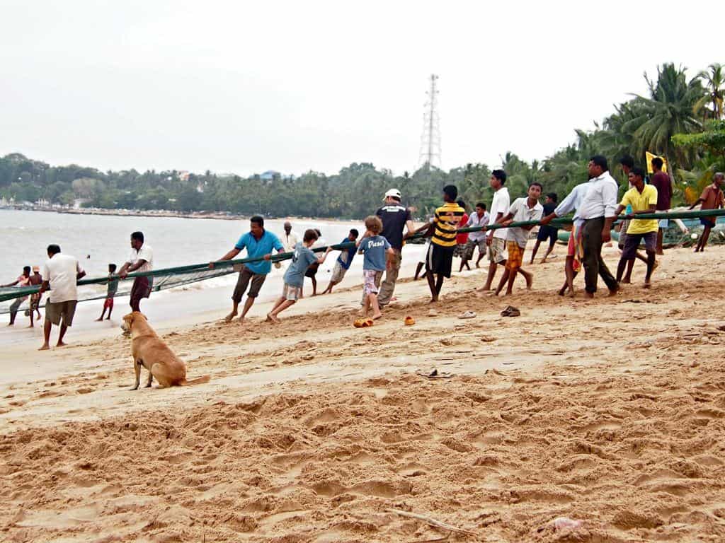 Sri Lanka beaches Tangale fishing nets
