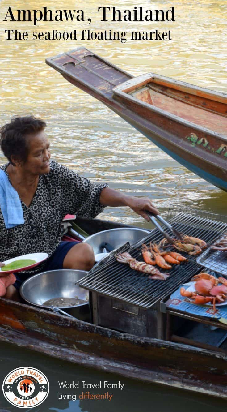 Amphawa, Thailand the seafood floating market