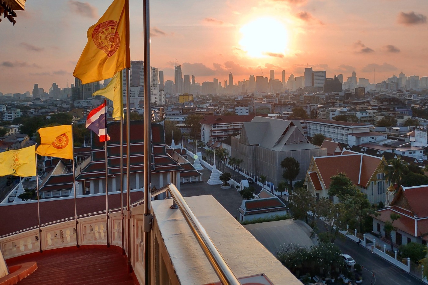 View of Bangkok Thailand from the Golden Mount temple