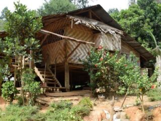 Visiting the Hill Tribes of Northern Thailand. Typical Village House