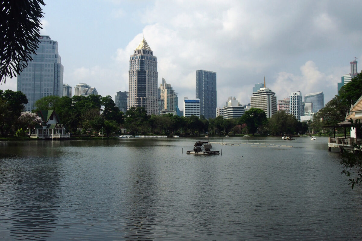 Lumpini Park in the middle of Bangkok