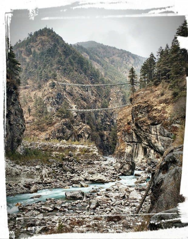 bridge namche bazaar everest trek