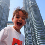 Malaysia famous towers with kids