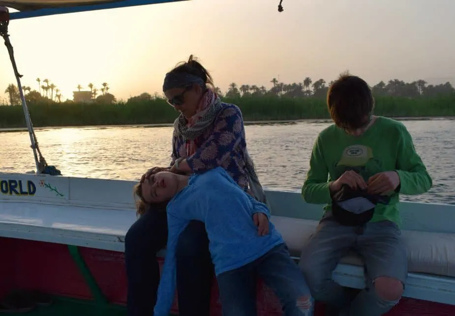 Felucca sailing on the Nile Egypt