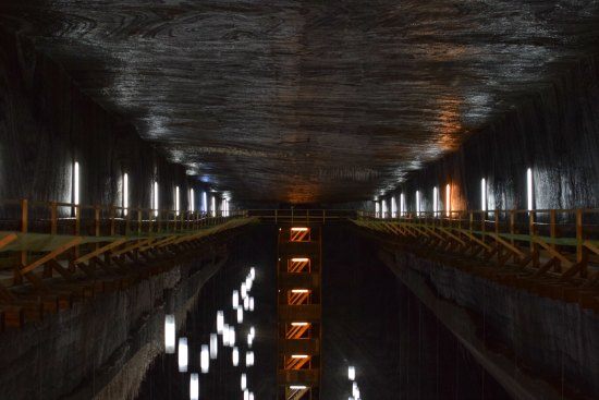 Fairground at the bottom f the salt mine, romania