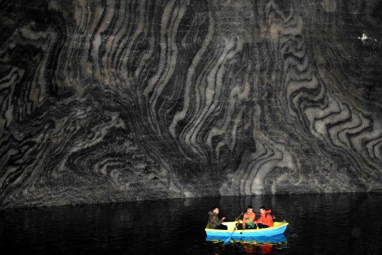 Lake in the Turda Salt Mine, Romania