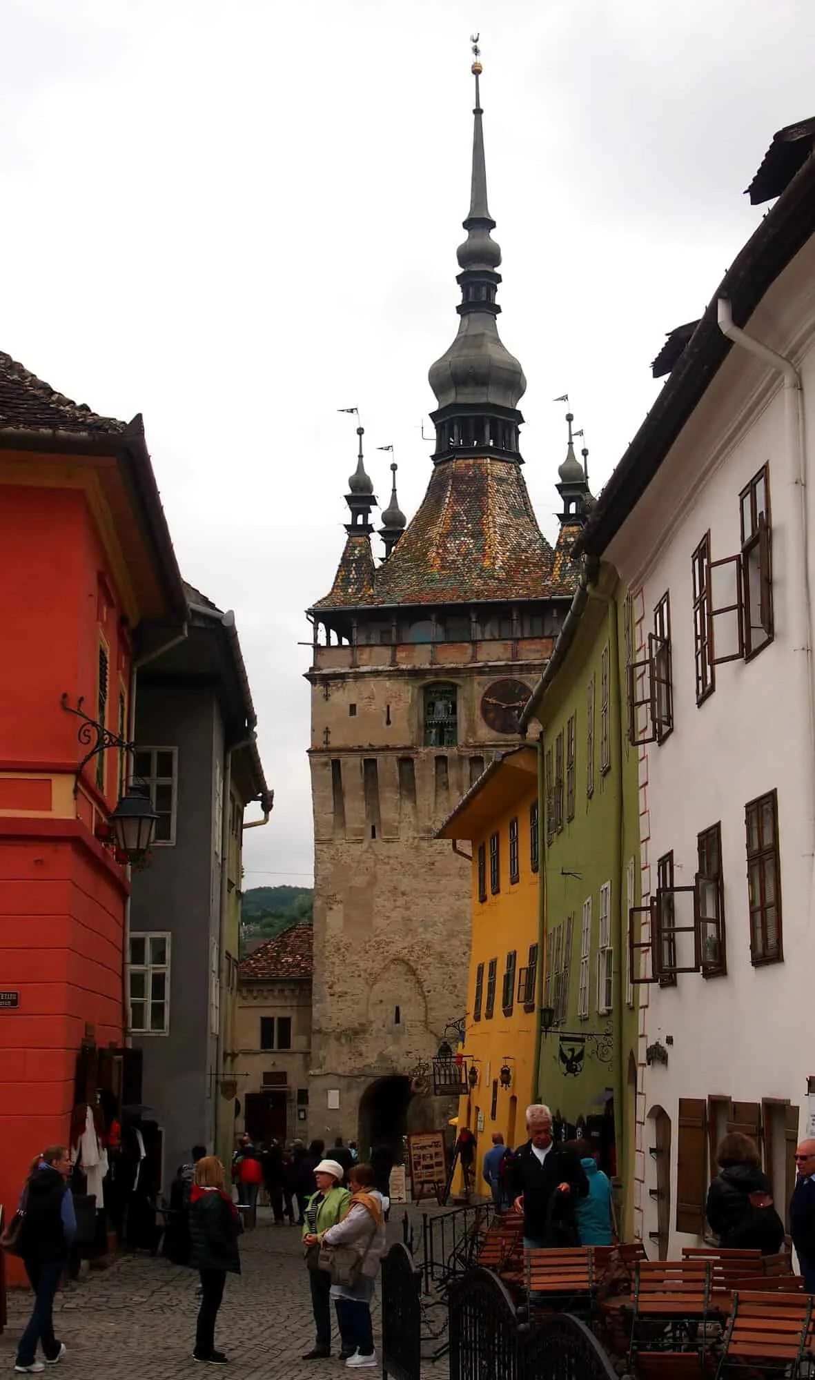 Clock tower ancient citadel of Sighisoara, Transylvania, Romania