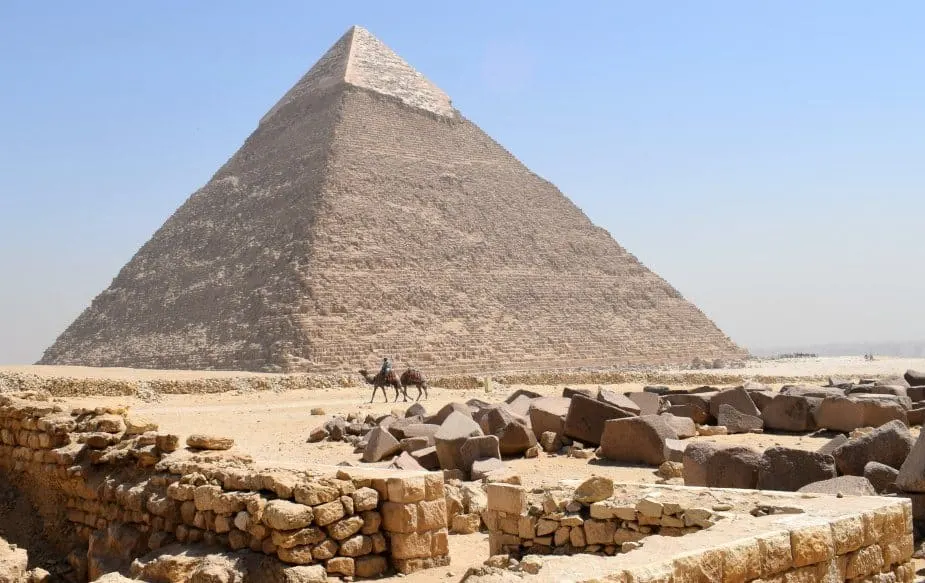 2nd pyramid Khafre or Chephren Cairo