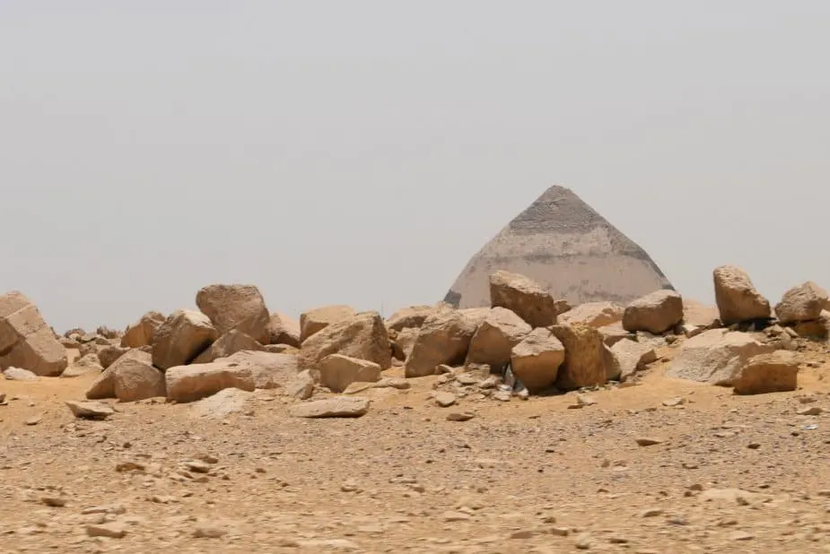 The bent or broken pyramid near Cairo Egypt