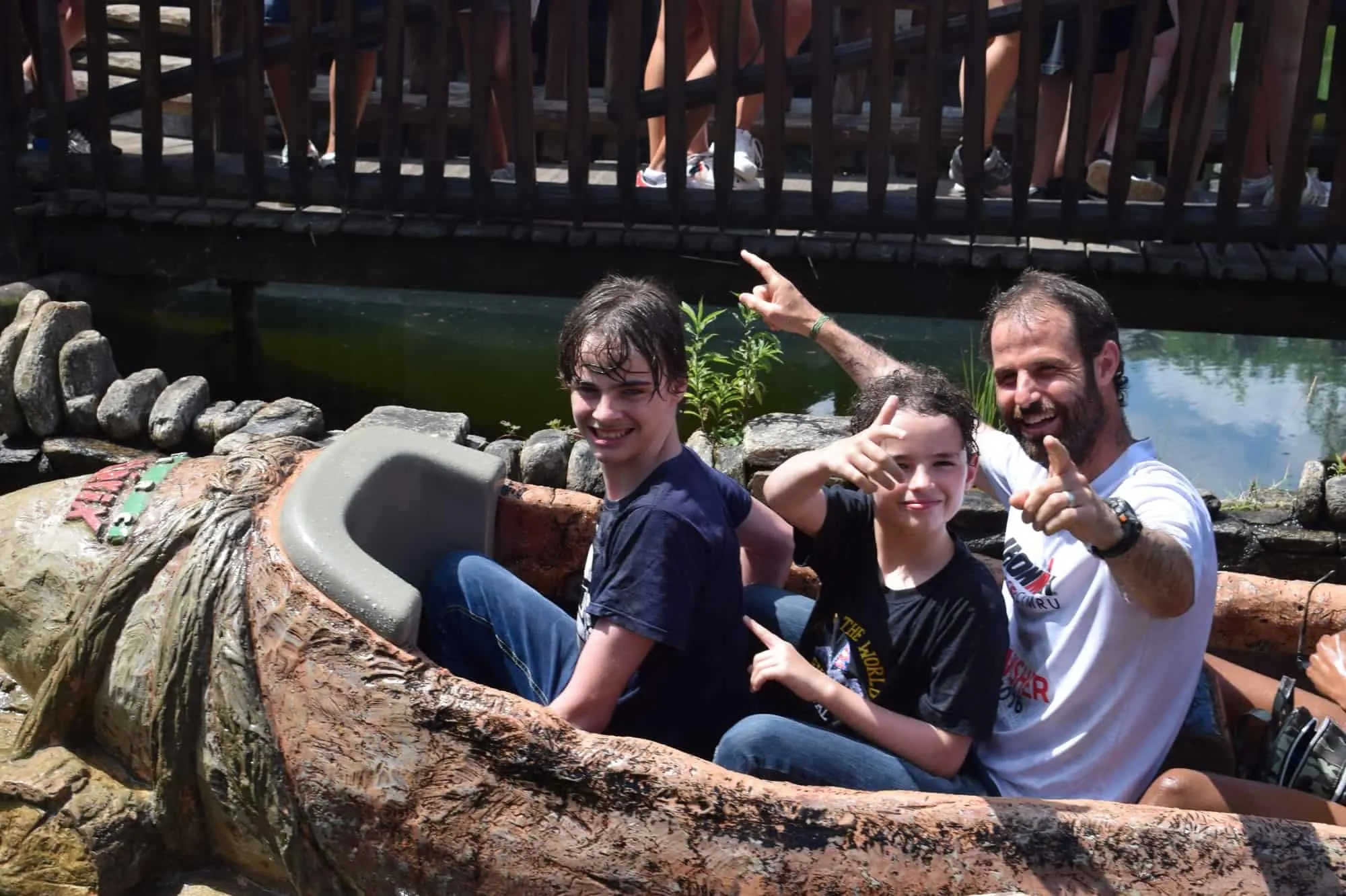 log flume at park asterix theme park paris