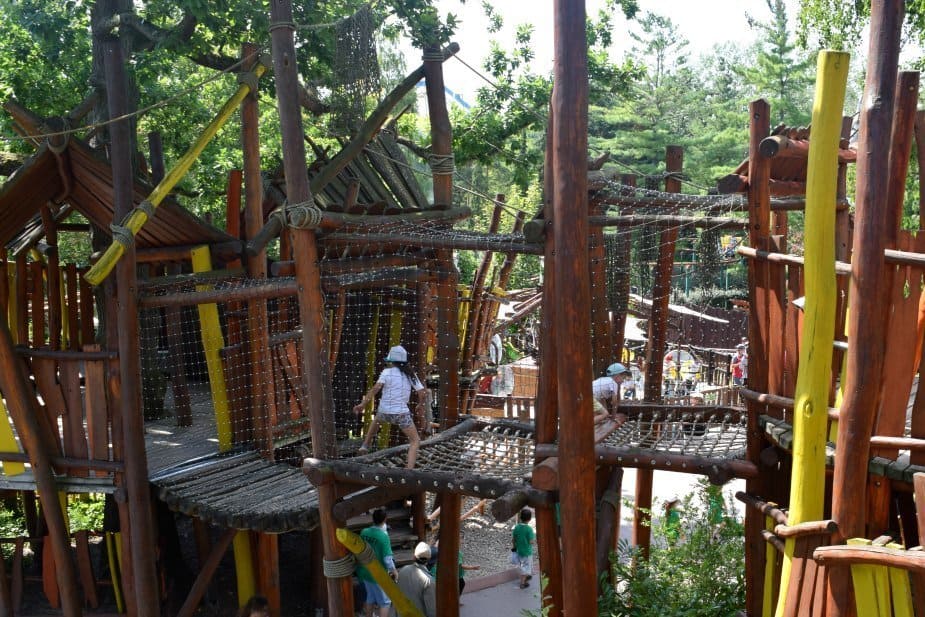 Adventure playground at parc asterix for younger children