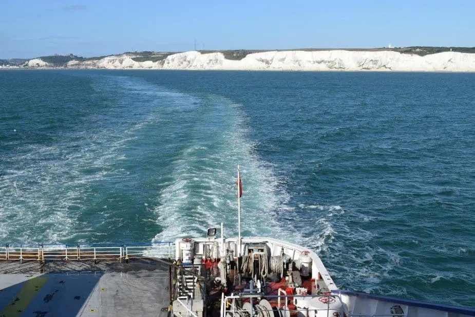  The white cliffs of dover. European Road trip and car ferry to Europe