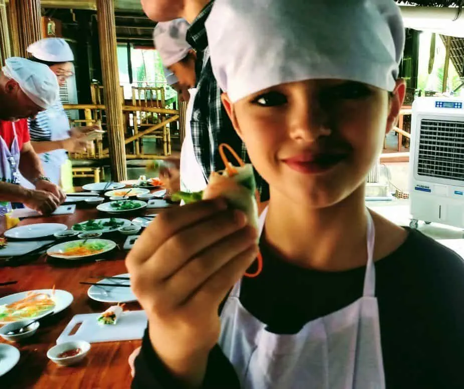 Food in Hoi An for Kids. Spring Rolls