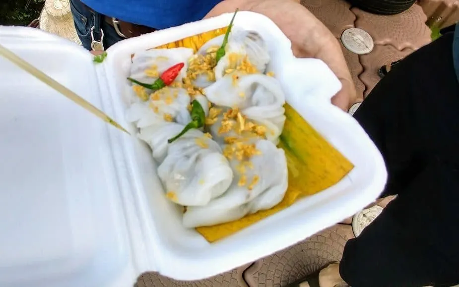 Thai street food at Tha Kha market Songkram Province. Guided Tour review