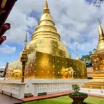 Beautiful golden temple in Chiang Mai, northern thailand