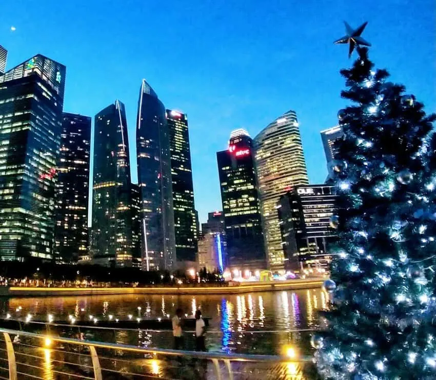 Marina Bay Singapore at Christmas. Places to visit in Singapore 