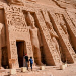 Ruins at Abu Simbel. Children entering.