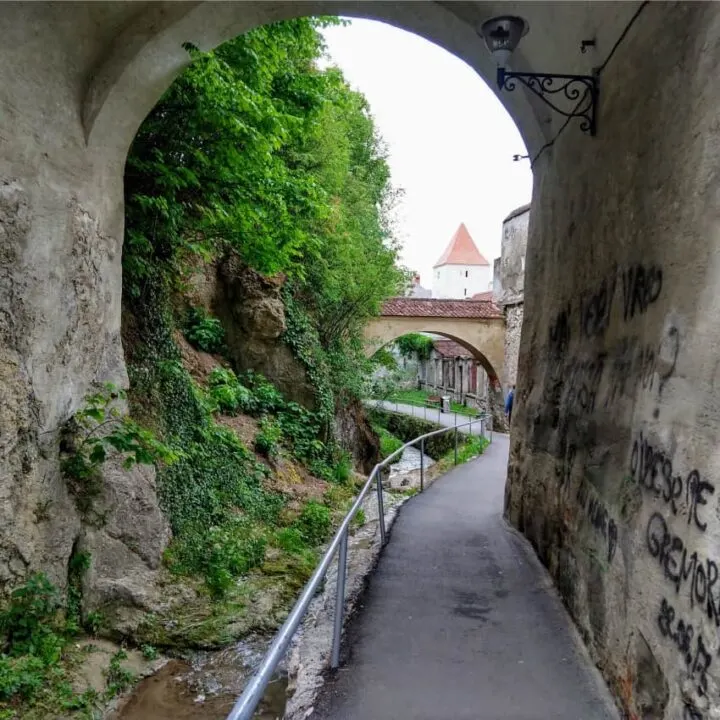 Brasov Bastion and Graft Ditch and Alley outside the City Walls
