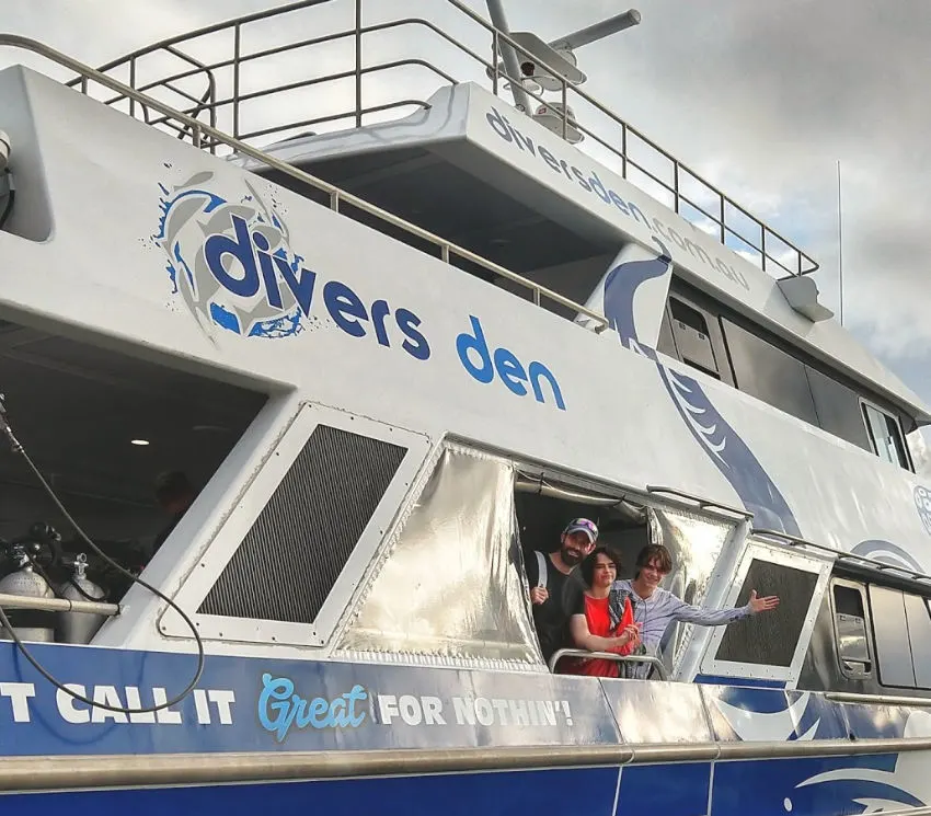Divers Den boat Aqua Quest in Port Douglas Marina