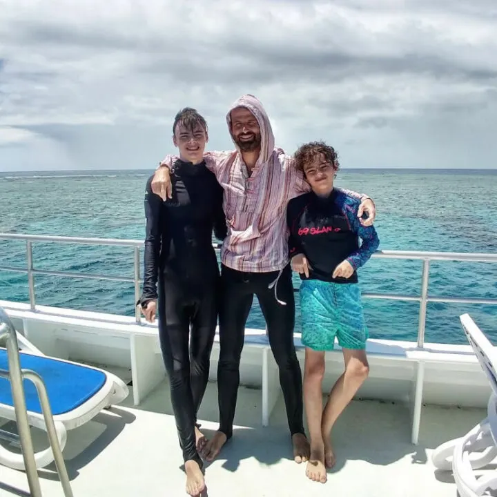Stinger suits on the Great Barrier Reef in wet season or stinger season