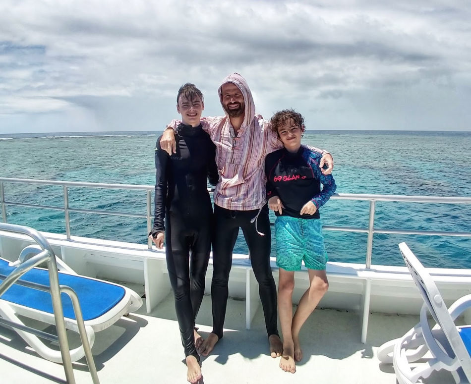 Stinger suits on the Great Barrier Reef in wet season