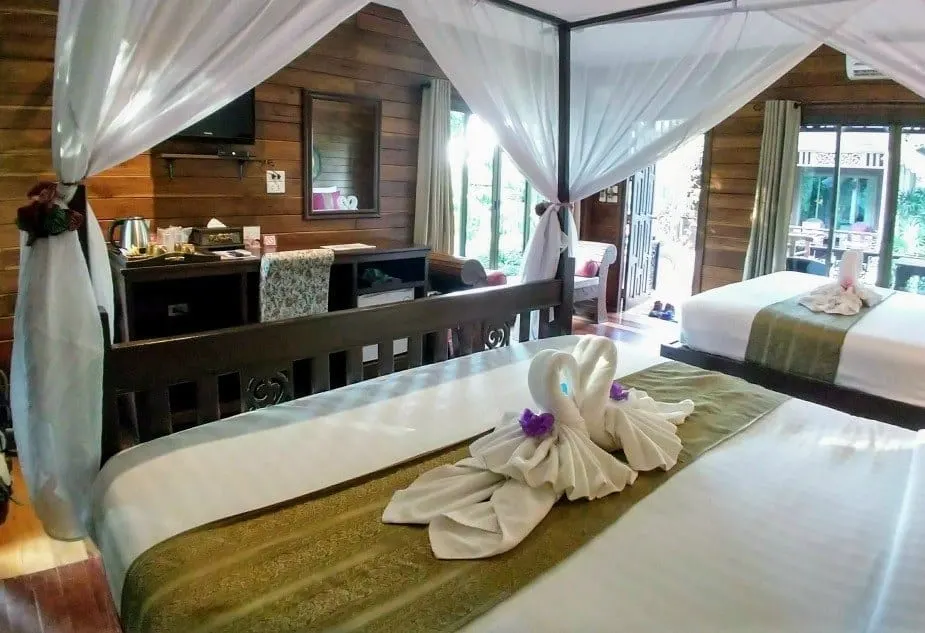 Family room in a hotel in South East Asia