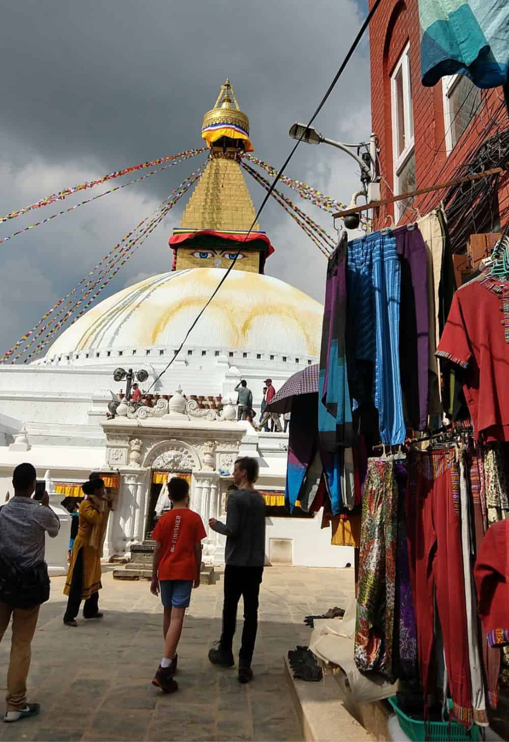 Boudhanath stupa repaired after the earthquake