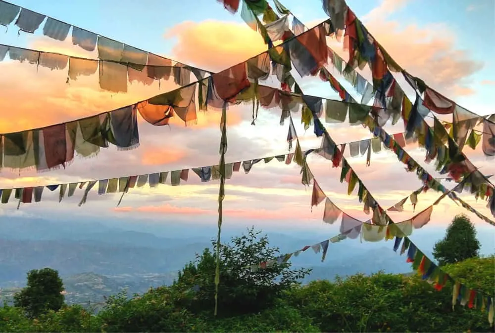 Sunset view from near the lookout tower Nagarkot