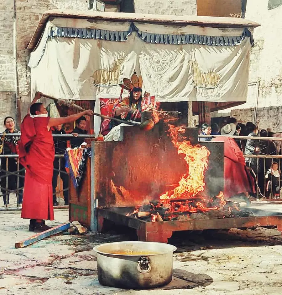 Sera Monastery Tibet Monks Ceremony