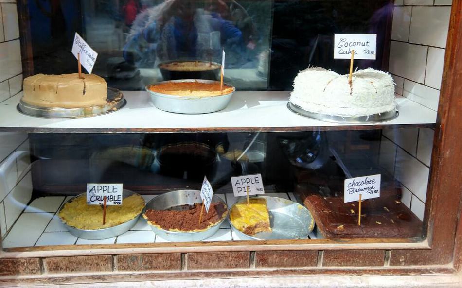 Cakes at Snowman Cafe on Freak Street Kathmandu