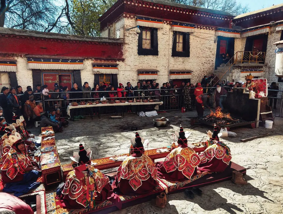 Ceremony at Sera Monastery Lhasa Tibet