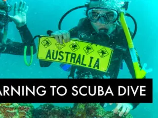 Learning to scuba dive kids