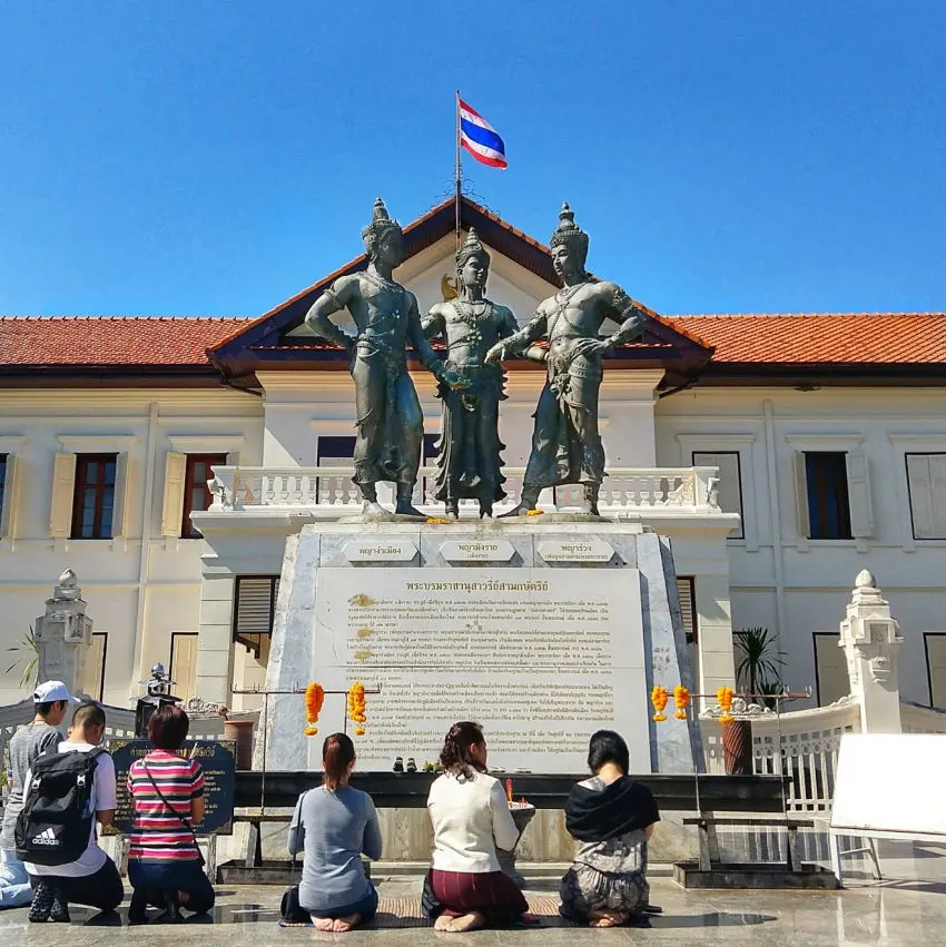 Three kings statue chiang mai