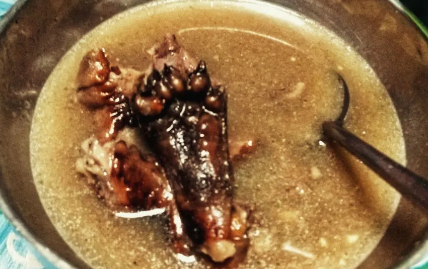 Civet cat stew. What the Iban people of Borneo eat.
