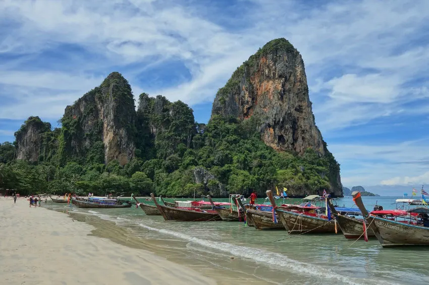 Things to do in Au Nang Krabi visit Railay beach