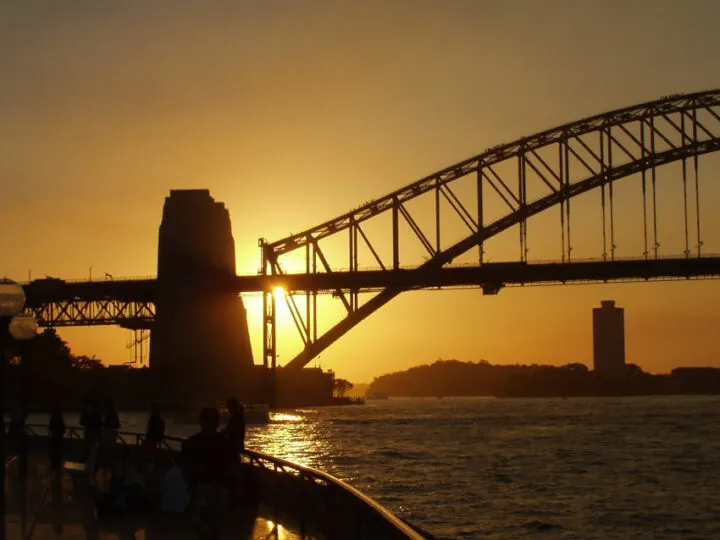 Australia Travel Blog Sydney Harbour Bridge Sunset