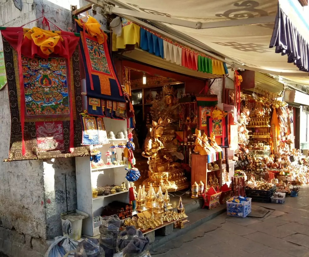 Lhasa Tibet shops shopping souvenirs